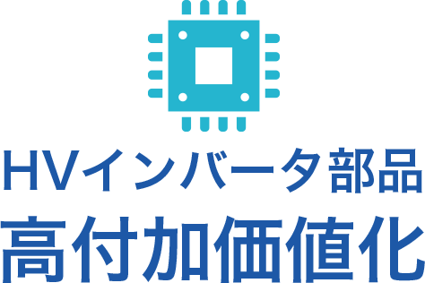 HVインバータ部品 高付加価値化